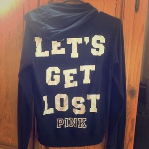 Navy Pink hoodie $25 size small